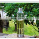 420ml fruit infuser bottle/fancy water glass bottle/tea master water bottle