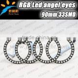 Decoration Headlight Halo Rings 12v Angel Eyes 90mm Color Changing Angel Eyes for Car Front Headlight Factory Sale