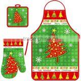Christmas Printed Kitchen Apron Set China Suppliers thumbnail-1