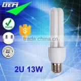 2700-6400K T4 12MM CFL 2U 13W Energy Saving Lamp With E27 B22 Lamp Base thumbnail-1