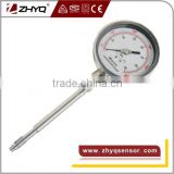 Mechanical pressure measuring instrument for plastic extrusion line