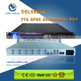 FTA qpsk 8psk demodulator 8 in 1 asi / ip out COL5881A