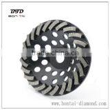 7" Spiral Turbo Diamond Grinding Cup Wheel for Concrete 24 Seg - 7/8"-5/8" Arbor thumbnail-1