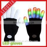 Fashion Flashing Gloves Raver Black Out Light Show 7 Colors RGB Led Gloves thumbnail-2