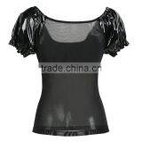 GOTHIC BLACK FAUX LEATHER STEAMPUNK CORSET OUTER GARMENT WHOLESALE CHEAP PRICE thumbnail-1