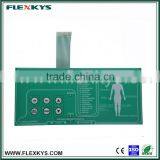 Small Medical Equipment Single Circuit Membrane Switches With Poly Domes on Graphic Overlay