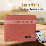 Fashion Security Women Leather Money Smart Wallet With Bluetooth