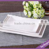 Flat Square Shape White Porcelain Flat Plate Wholesale thumbnail-3