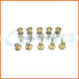 alibaba high quality brass full hollow rivets