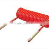 BLue Polyurethane Spiral Tube, PU Coil Hose With Brass Ends&Tail(6.5*10mm*6m),Pneumatic Fitting thumbnail-3