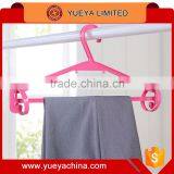 Multifunction Plastic Anti-slip Laundry Hanger With Two Circle Racks-pink thumbnail-1