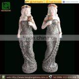 Marble Figures Carving Statue With Flowers thumbnail-1