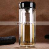 OEM/ODM Portable Borosilicate Glass Design Water Bottle Custom Double Wall Glass Water Bottle thumbnail-2