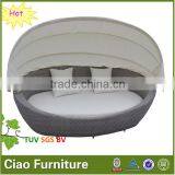 Round Rattan Outdoor Pool Bed With Canopy thumbnail-1