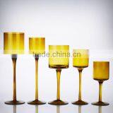 Wholesale Cheap 5pcs Tall Red Glass Candle Holders thumbnail-3