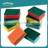 Toprank Hot Sale Household Cleaning Tools Kitchen Sponge Scouring Pad Non-abrasive Green Dish Scouring Pad