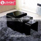 New Design High Gloss Set of 3 Nest Table MDF Wood Side Table Living Room Coffee Table thumbnail-3
