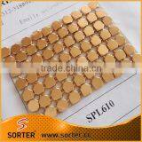 Luxurious Shimmer Metal Sequin Fabric Gold Curtains thumbnail-5