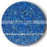 Deep Blue Semi Precious Stone Lapiz Lazuli Mosaic Table Top, Luxury Table Top thumbnail-1