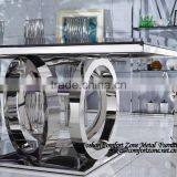 A8068 Tempered Glass Long Narrow 12 Seater Dining Table for Home Using thumbnail-1