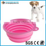 factory price100% Food Grade collapsible microwave safe silicone rubber pet bowls