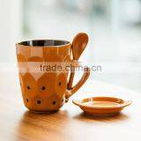 White Ceramic Coffee Mug With Dot thumbnail-3