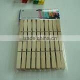 Wooden Bamboo Colourful Clothes Hangers Plastic Clothespin/clothes Peg/clothes Clip thumbnail-2
