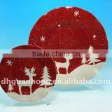 Round Ceramic Christmas Plate