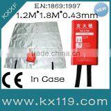 0.43mm 1.2M*1.8M Fire Proof Glass CE Approve Fiberglass Fire Blankets for Sale thumbnail-1