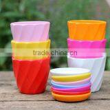 Thicken Round Plastic Fancy Flower Pot thumbnail-3