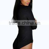 Top Quality Hot Sale Sexy Open Dance Girl High Neck Colors Black Women Bodysuit thumbnail-3