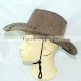 Brown Wool Felt Cowboy Hat, Wide Brim Sun Hat Top Quality thumbnail-5