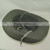 Grey Color Bulk Straw Cowboy Hats, Caps Hats Men Wholesale thumbnail-3