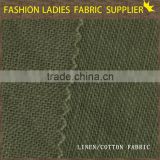 manufactory to produce high and good handfeel solid one plain weave fabric 50% linen 50% cotton