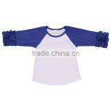 Wholesale Children Wear Icing Ruffle Raglan Shirt Baseball Shirt Long Sleeve Children's Boutique Clothing thumbnail-5