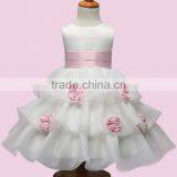 Latest Design Kid Girls Fancy Flower Wedding Dress Children Model Princess Party Dress One Piece Christmas Dresses thumbnail-4