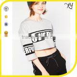 Women Fashion Crop Top Wholesale Crop Top Printing Custom Quality t Shirt thumbnail-1