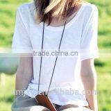 Wholesales T-shirt O-neck Simple Design for Girls thumbnail-1