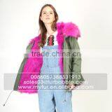 Myfur Long Parka Luxury Real Thick Fox Body Fur Trimmed Hood Popular Parka thumbnail-2