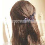 Fashion Rabit Ears Elastic HairBands Dot Print Chiffon Hair Ring thumbnail-4