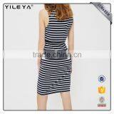 Korean Style Designer Striped & Sleeveless Maternity Clothing Dress Pregnant Women,maternity Dress thumbnail-3