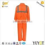 Customized Reflective Orange Drawstring Hood Oxford Raincoat thumbnail-1