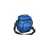 Custom Blue 600D Polyester Promotional Cooler Bags For Keeping Food Drink Warm / Cold