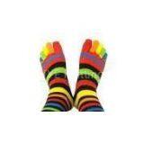 Novelty Colorful Seamless Cute Five Long Toe Socks,ainbow Toe Socks for Girl thumbnail-1