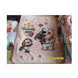 Cartoon Antistatic Soft Polyester Baby Blanket Woven Blankets For Hotel / Home