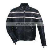 HMB-0476E LEATHER JACKETS MOTORBIKE COATS BLACK BIKER STYLE