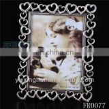 2014 photo frame silver plated photo frame, metal photo frame ornaments, wedding anniversary glass photo frame