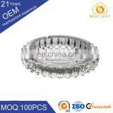 Cheap Environmental Hand Painted Flower Custom Glass Ashtray Square Clear thumbnail-2