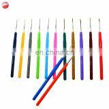 13 Muti-color Aluminium Crochet Hook Set Knitting Needle With Rubber All Size thumbnail-2