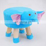 Factory Wholesale Wood Frame Animal Fabric Stool Kids Children Animal Shape Stool Ottoman thumbnail-2